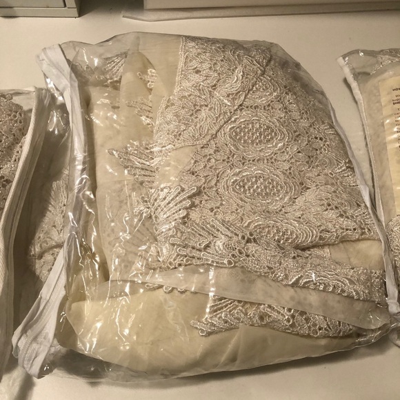 Sheers Curtains cotton Lace brand new 8 pieces - Picture 10 of 12